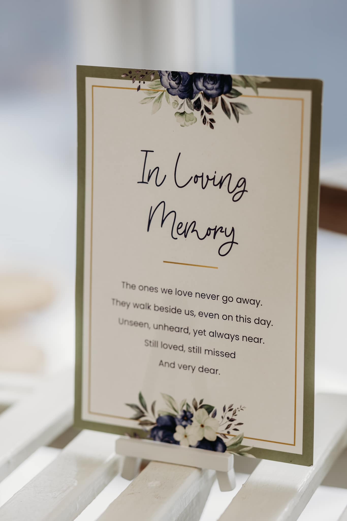 In Loving Memory wedding sign