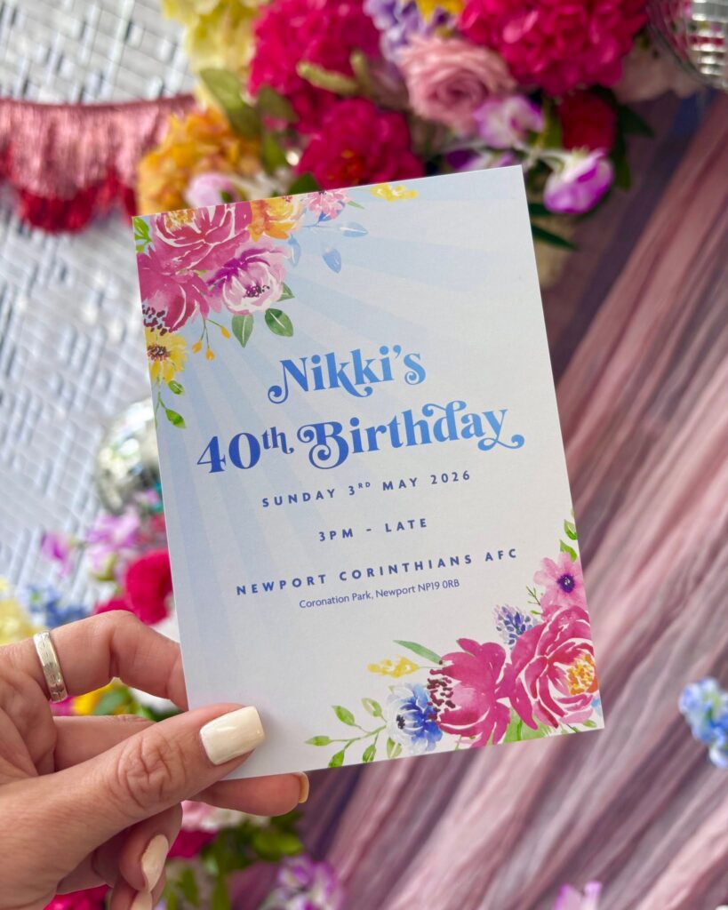 40th birthday invitation
