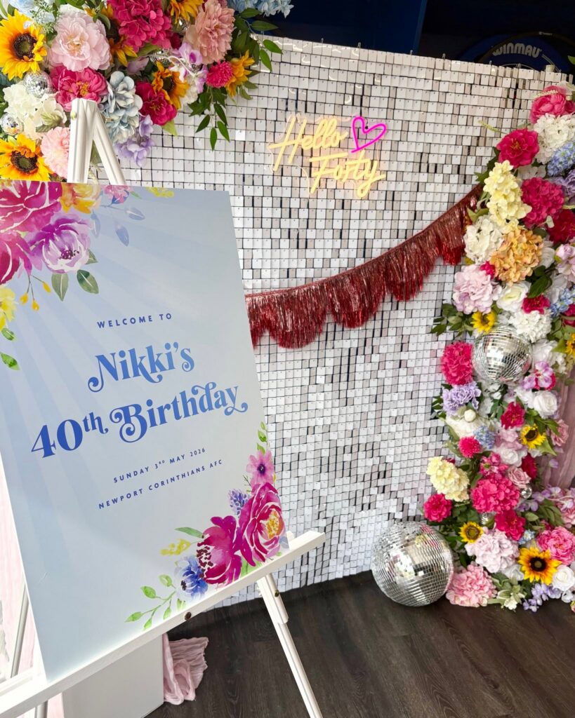 40th birthday welcome sign